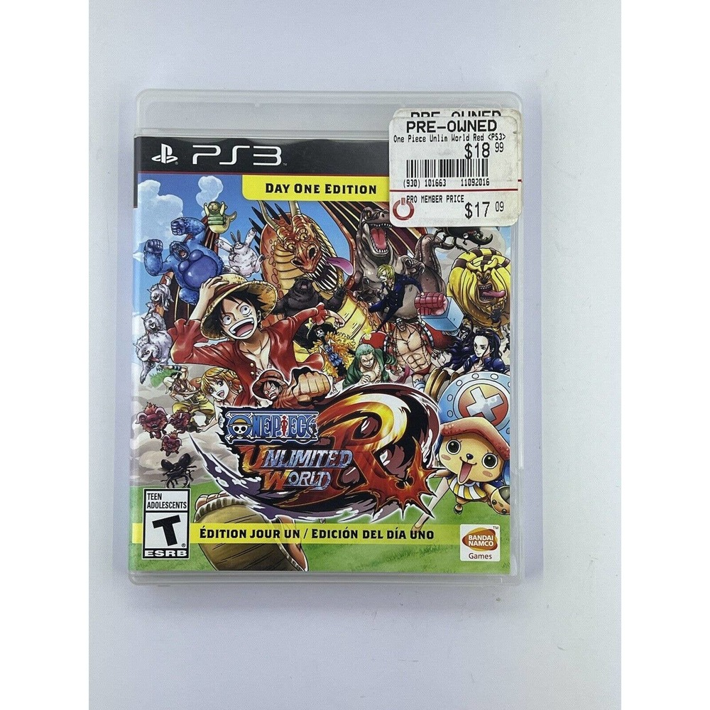 PS3 One Piece: Unlimited World Day One PlayStation 3